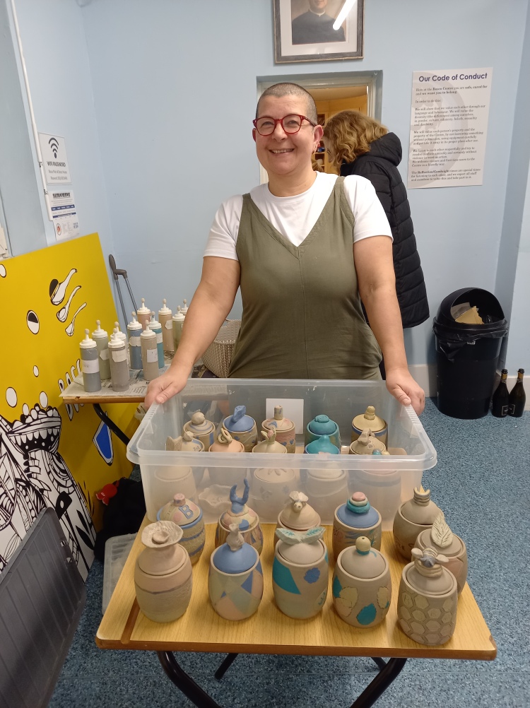 March meeting: Pottery fun with Fabiola